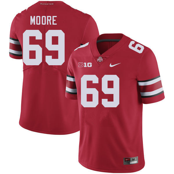 Men #69 Ian Moore Ohio State Buckeyes College Football Jerseys Stitched-Red